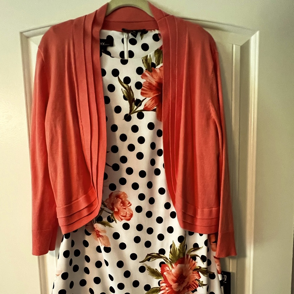 3 dresses, 2 sweater shrugs